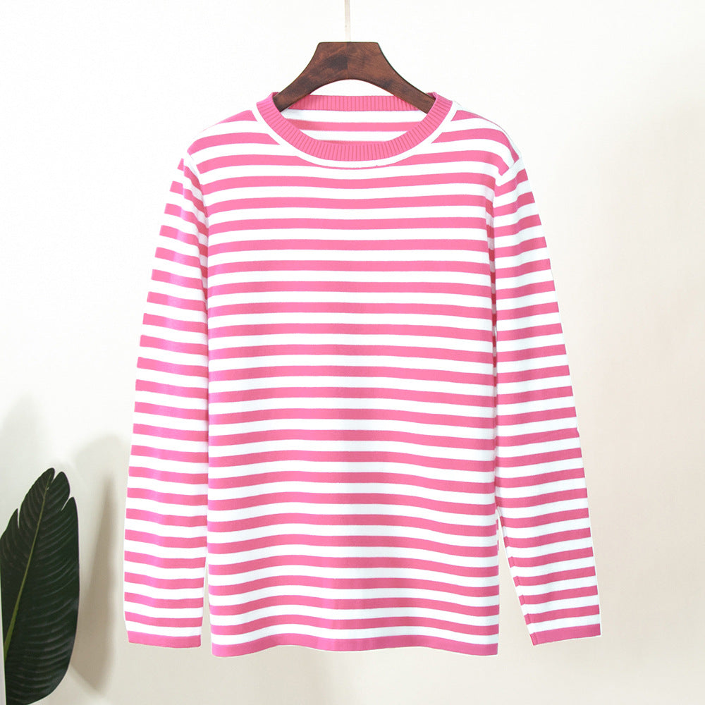 Damen Langarmshirt mit geringelten Muster Drune
