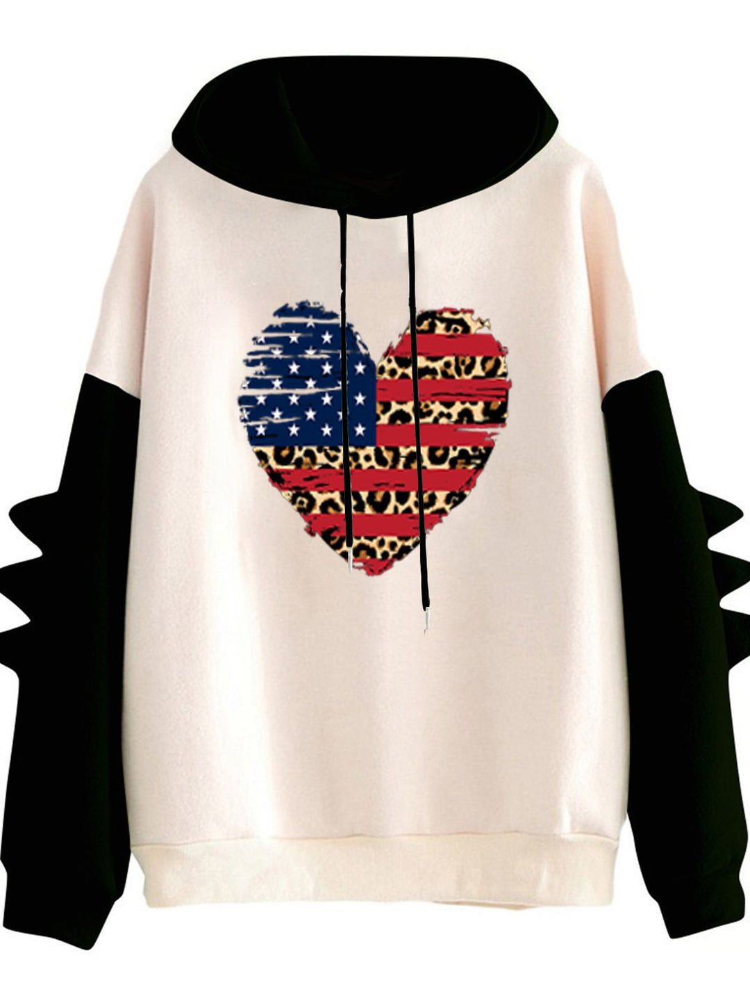 Damen Hoodie mit einzigartigem Herzdesign und trendigen Details Drune