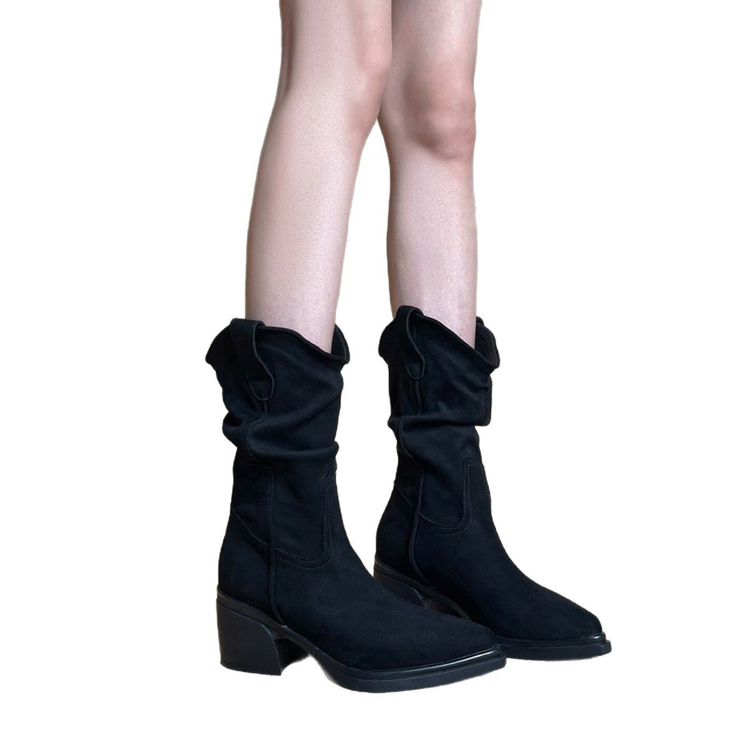 Damen Modische und bequeme Stiefeletten Drune