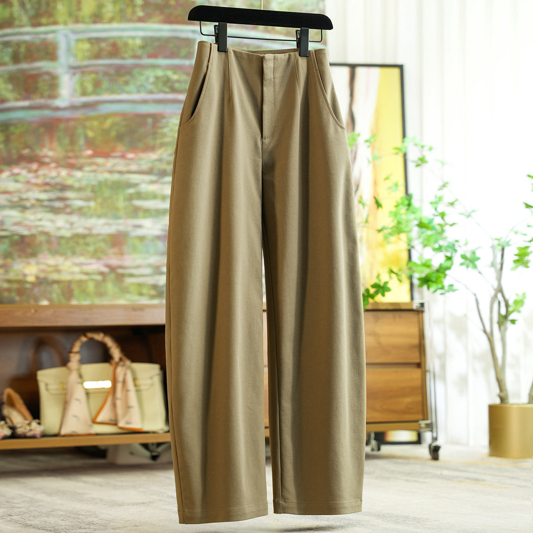 Damen Elegante und bequeme, hoch taillierte Stoffhose Drune