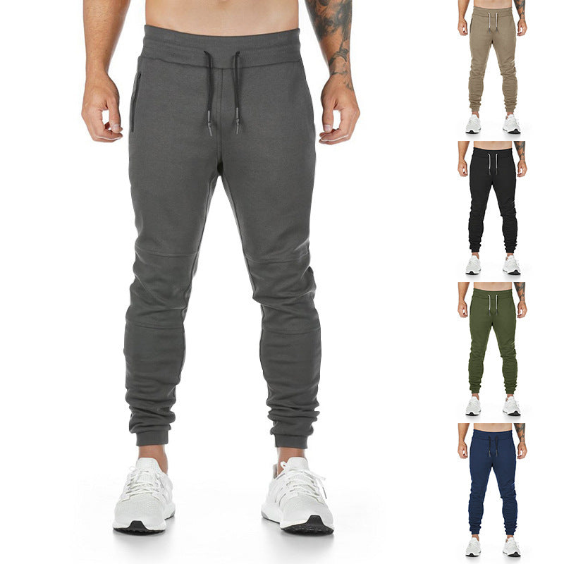 Herren nan schmal geschnittene Sport-Jogginghose mit ergonomischen Knieeinsätzen, Komfortbund und Kordelzug Drune