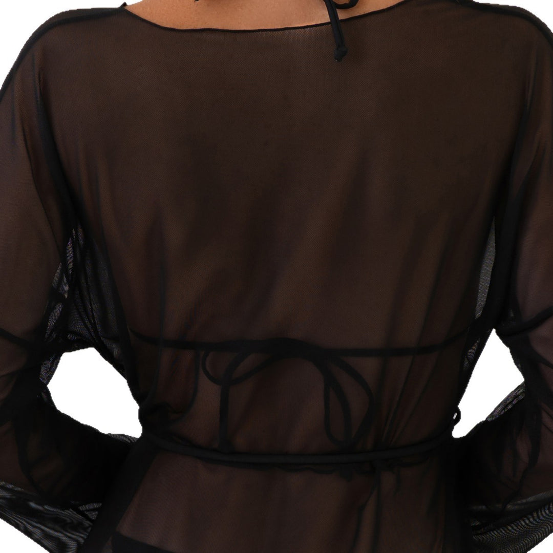 Damen transparenter Strandüberwurf Drune