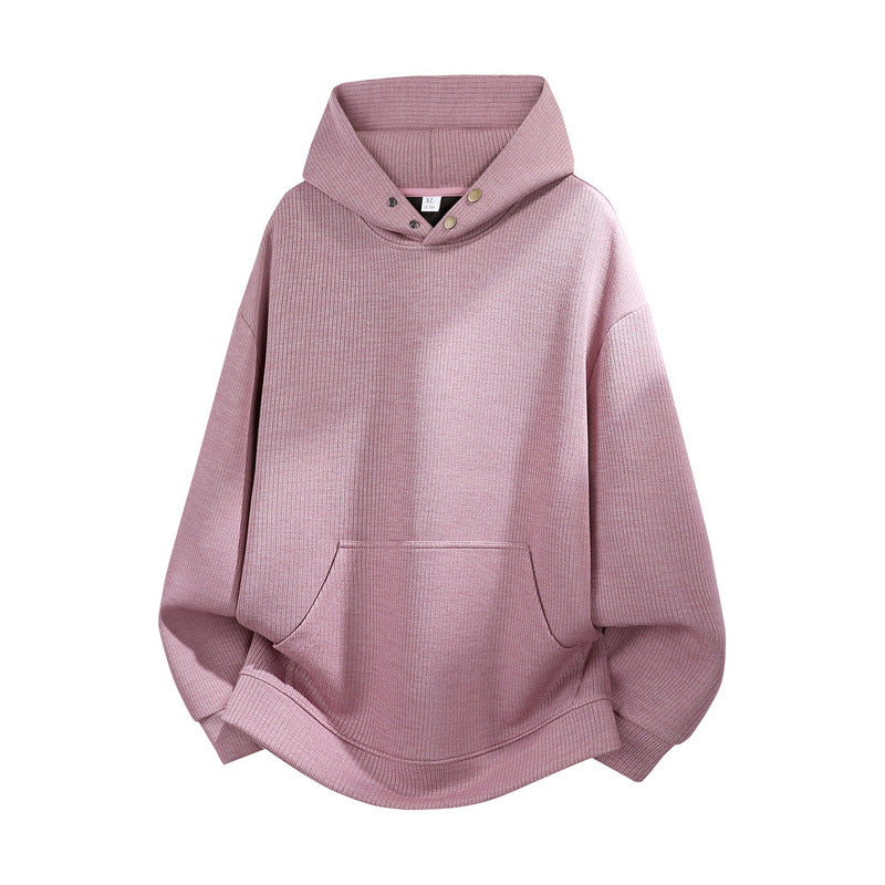 Unisex Oversize Kapuzenpullover mit hoher Kragenblende & Kängurutasche Drune