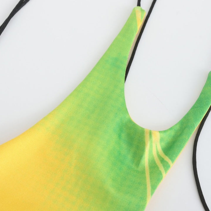 Damen Crop-Top mit asymmetrischem Dekolleté und verstellbaren Trägern Drune