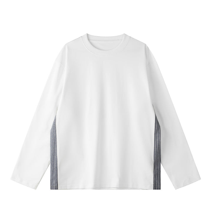 Unisex Oversize-Sweatshirt mit seitlichen Streifenpaneelen und Rundhals Drune