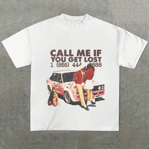 Damen Grafik T-Shirt mit nostalgischem Auto-Design und frechem Schriftzug Drune