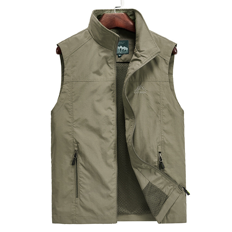 Herren Leichte Outdoor‑Softshellweste mit atmungsaktivem Meshinnenfutter und verdeckten Reißverschlusstaschen Drune