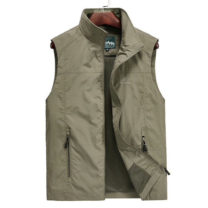 Herren Leichte Outdoor‑Softshellweste mit atmungsaktivem Meshinnenfutter und verdeckten Reißverschlusstaschen Drune