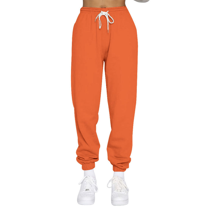 Damen nan High‑Waist Relax-Jogginghose mit elastischem Komfortbund, Kordelzug und gerippten Knöchelbündchen Drune