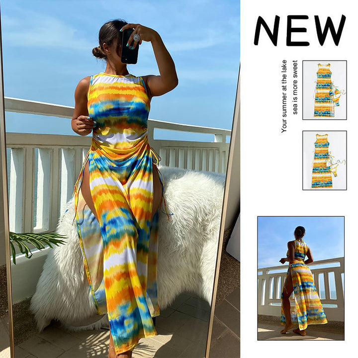 Damen Maxikleid mit trendigem Wickeldesign Drune