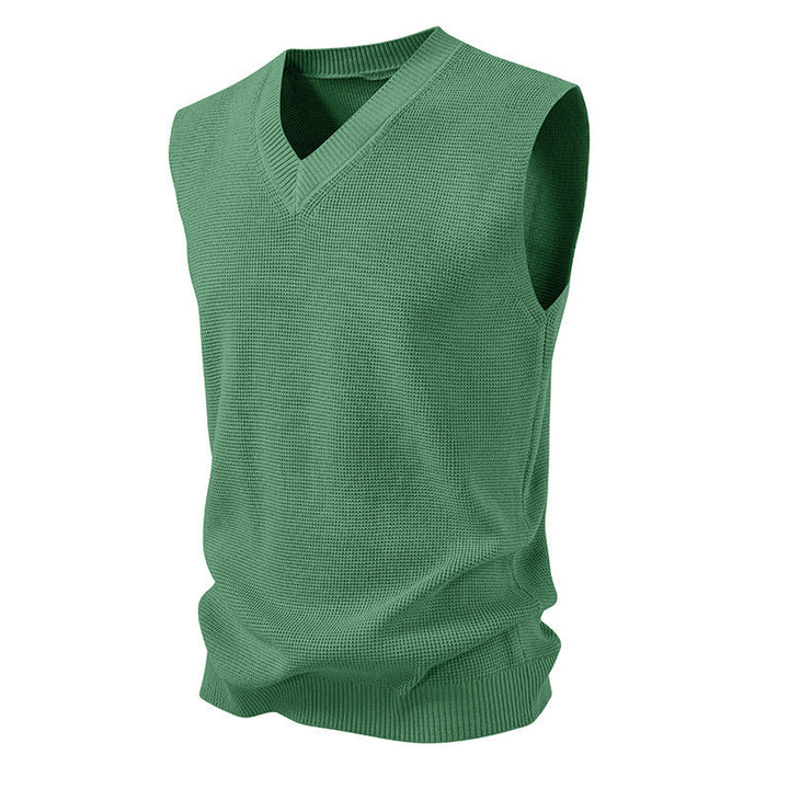 Herren ärmelloser Pullover im strukturierten Design Drune