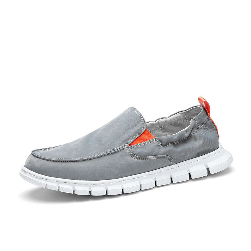 Herren Legerer Canvas-Mokassin-Slipper mit geflochtener Schnürung und gefleckter EVA-Sohle Drune