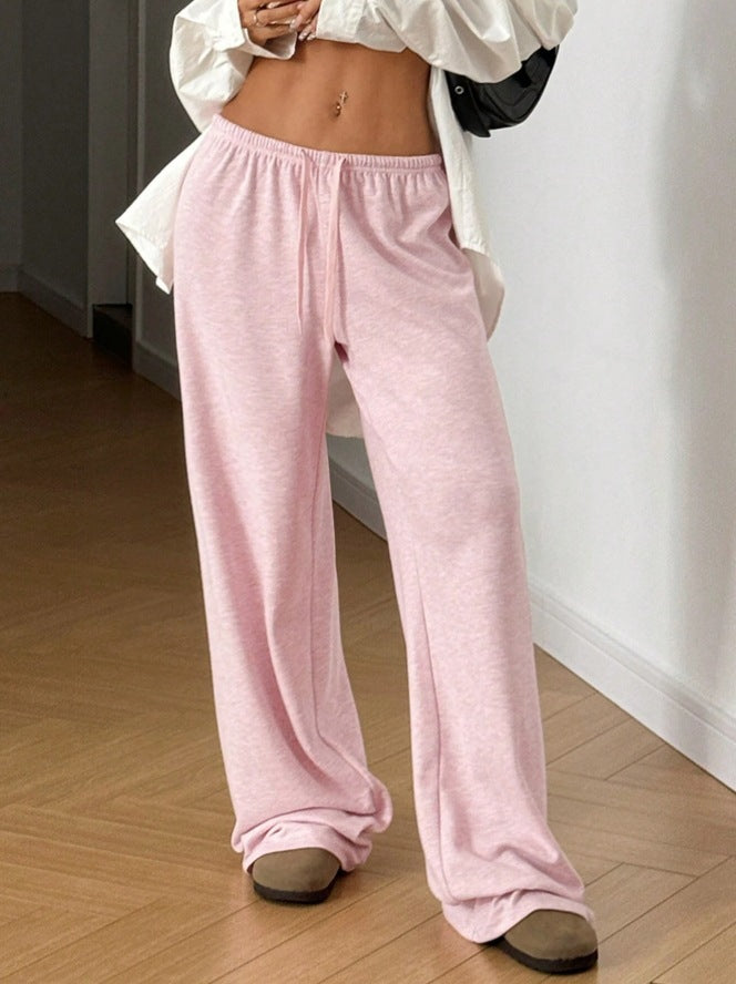 Damen Bequeme und lässige Freizeithose mit hohem Bund und weitem Schnitt Drune