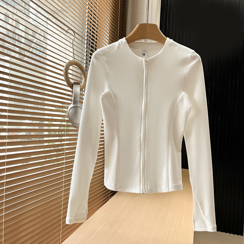 Damen sportliche Langarmjacke mit leichtem, atmungsaktivem Material Drune