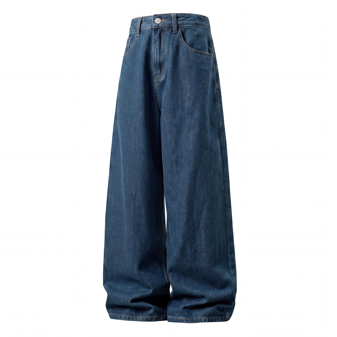 Damen Weite Palazzo-Jeans mit hoher Taille, minimalistischer Five‑Pocket‑Silhouette Drune