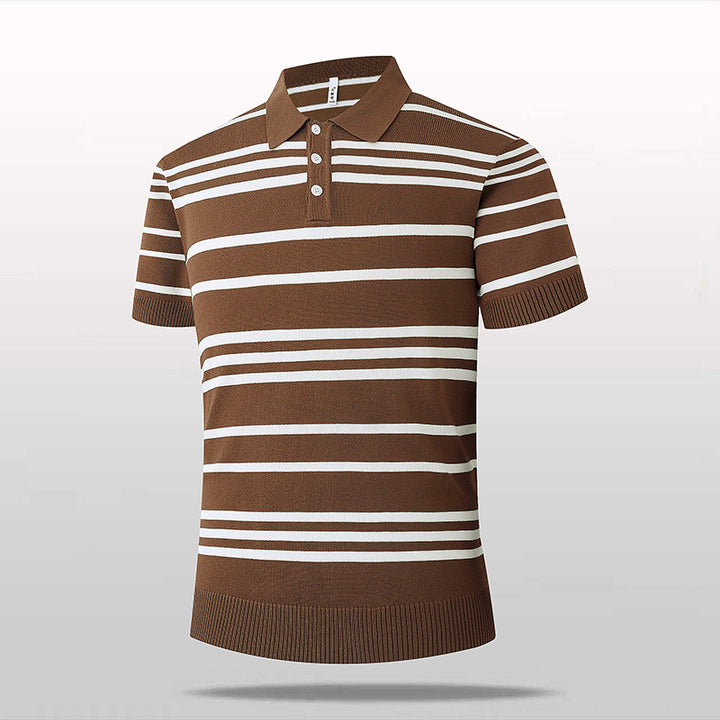 Herren Modisches kurzärmliges Poloshirt mit Streifen Drune
