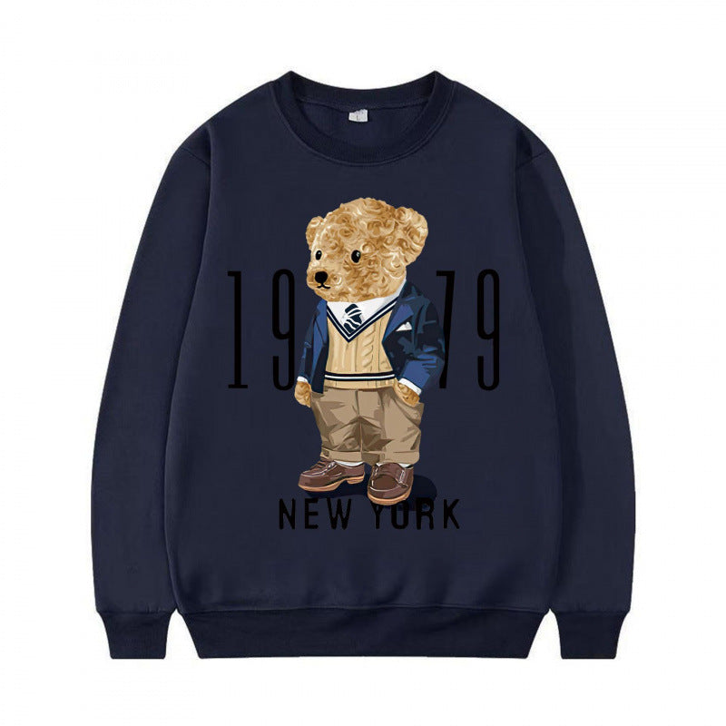 Damen Gemütlicher Sweatshirt mit Bärenmotiv Drune