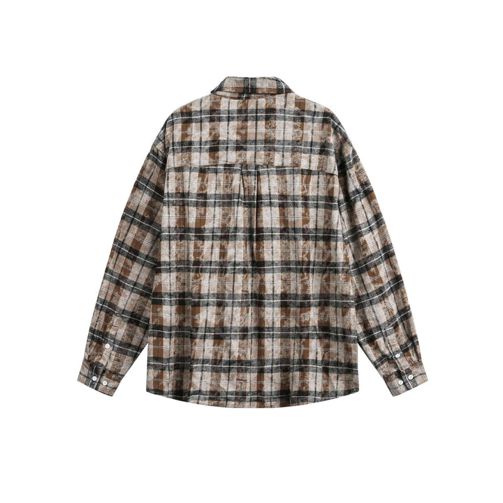 Unisex Oversize-Flanell-Hemdjacke im Boxy-Schnitt mit Brusttasche Drune