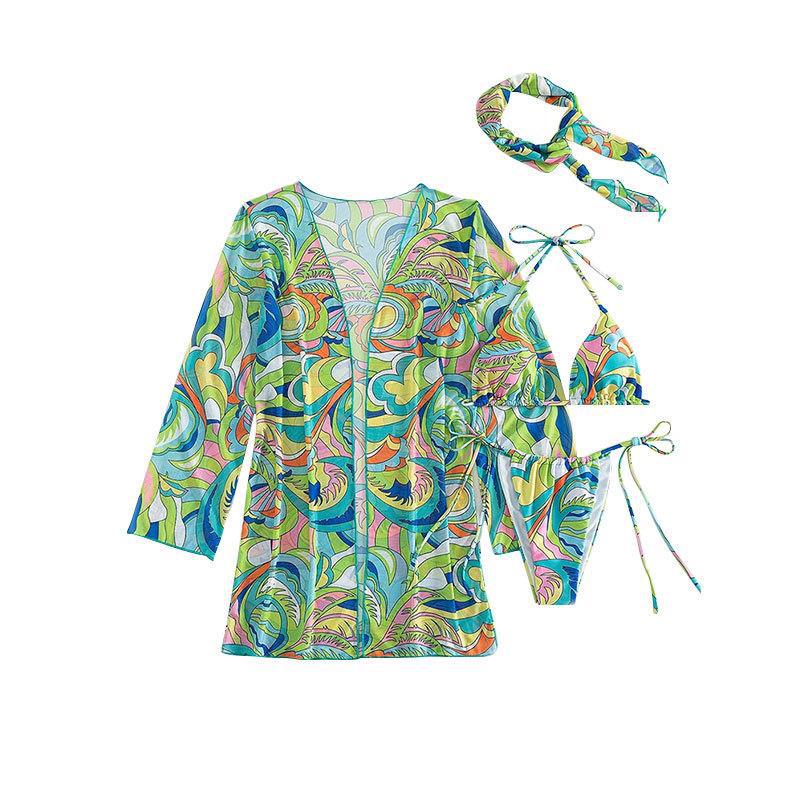 Damen Bikini-Set mit floralem Design und lässigem Cover-Up Drune