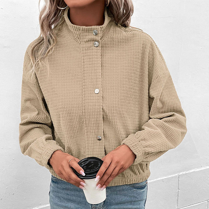 Damen Lässige Jacke mit hohem Kragen Drune