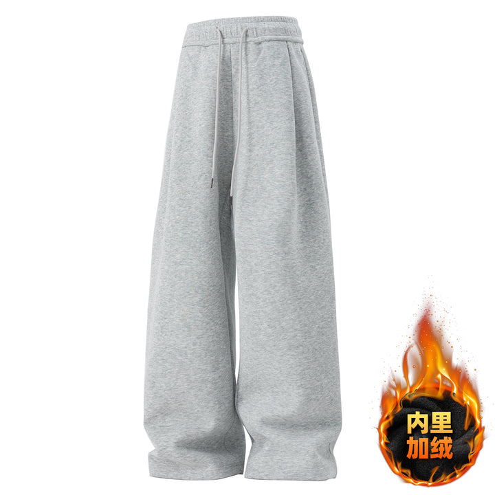 Unisex Weite Lounge‑Hose mit hohem Elastikbund, Kordelzug und extra weitem Palazzoschnitt Drune