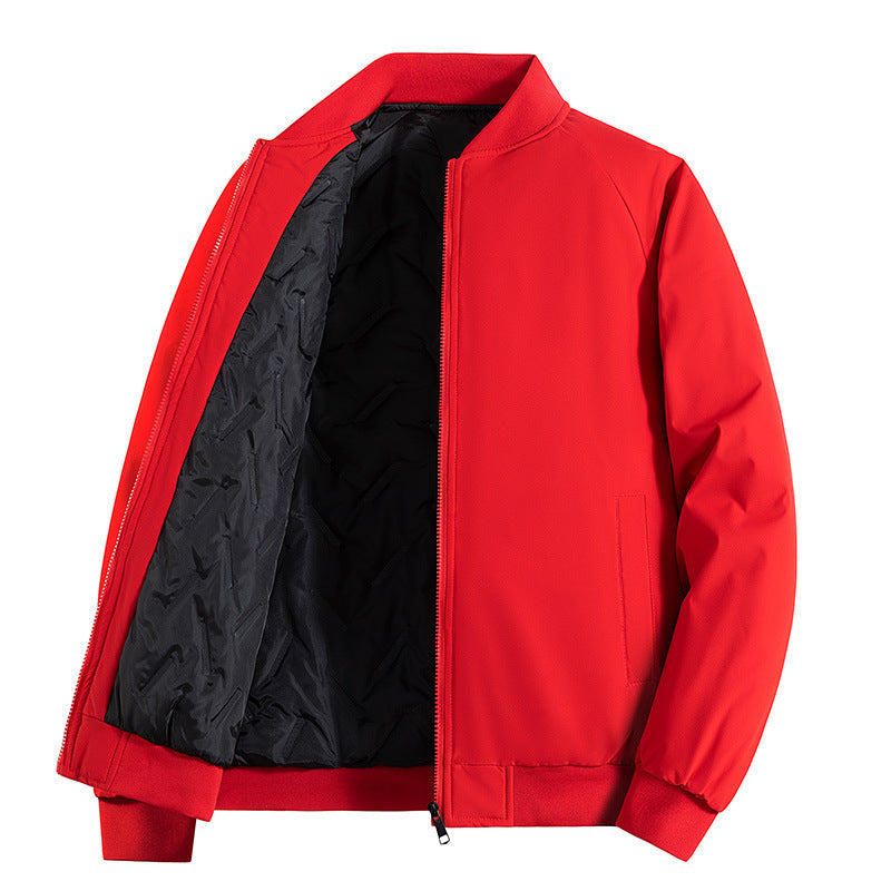 Herren Minimalistische Tech-Bomberjacke mit thermoisolierter Stepp-Innenlage und verdecktem Reißverschluss Drune