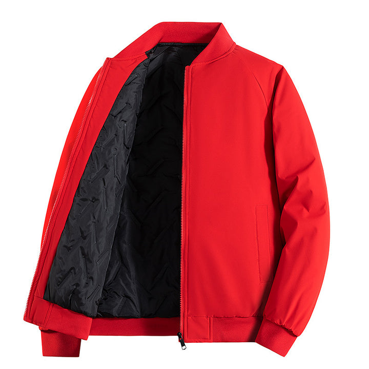 Herren Minimalistische Tech-Bomberjacke mit thermoisolierter Stepp-Innenlage und verdecktem Reißverschluss Drune