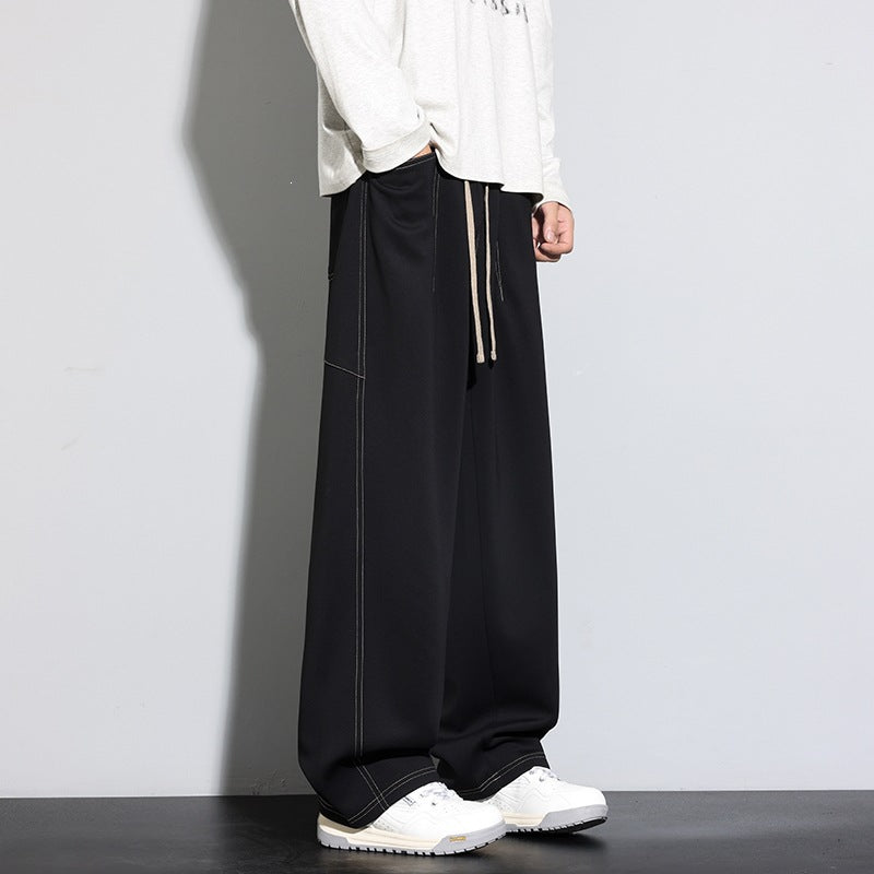 Damen Weite Palazzo‑Hose mit hohem Elastbund & Kordelzug Drune