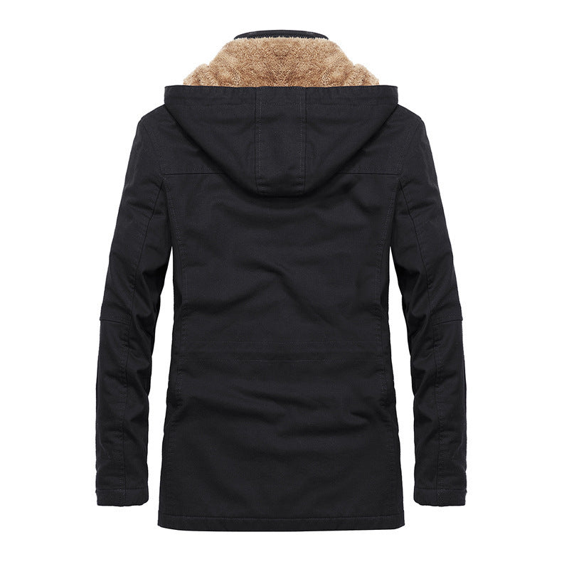 Herren Wetterfeste Outdoor-Jacke mit hohem Kragen Drune