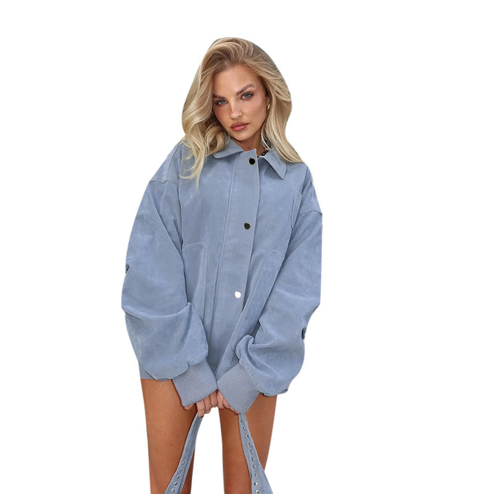 Damen Oversized Schlasjacke mit lässigem Schnitt aus weichem Material Drune