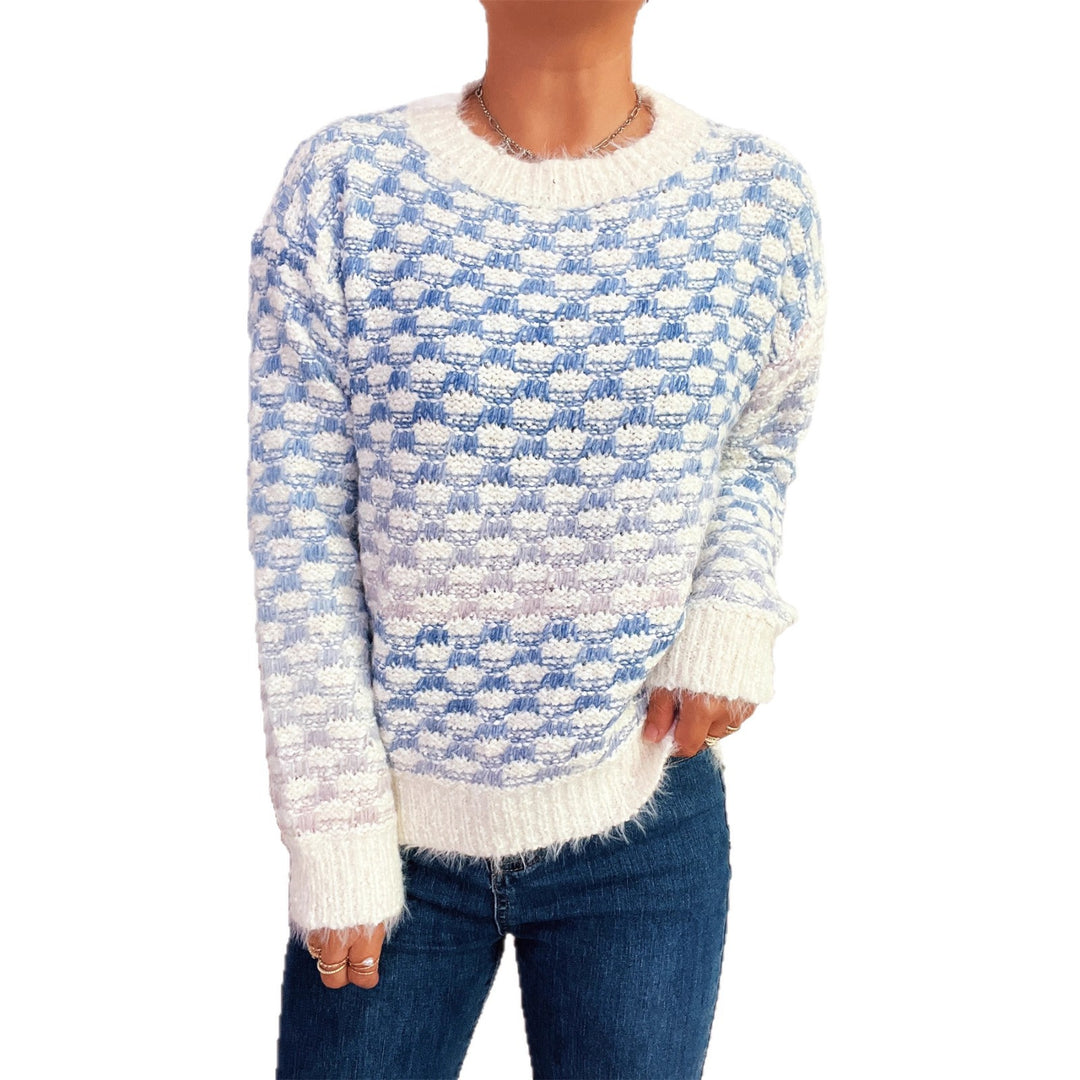 Damen kuscheliger Strickpullover mit strukturiertem Muster Drune