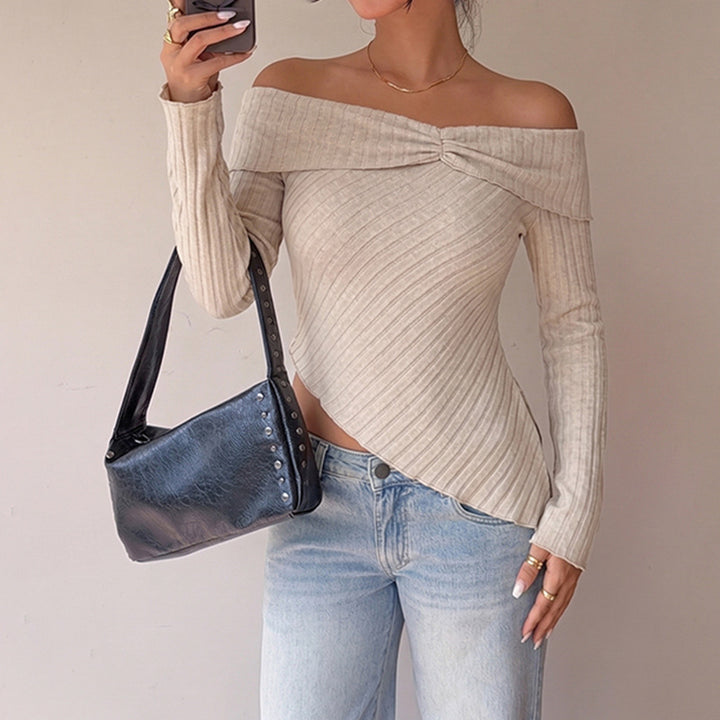 Damen Off-Shoulder Langarmoberteil Drune