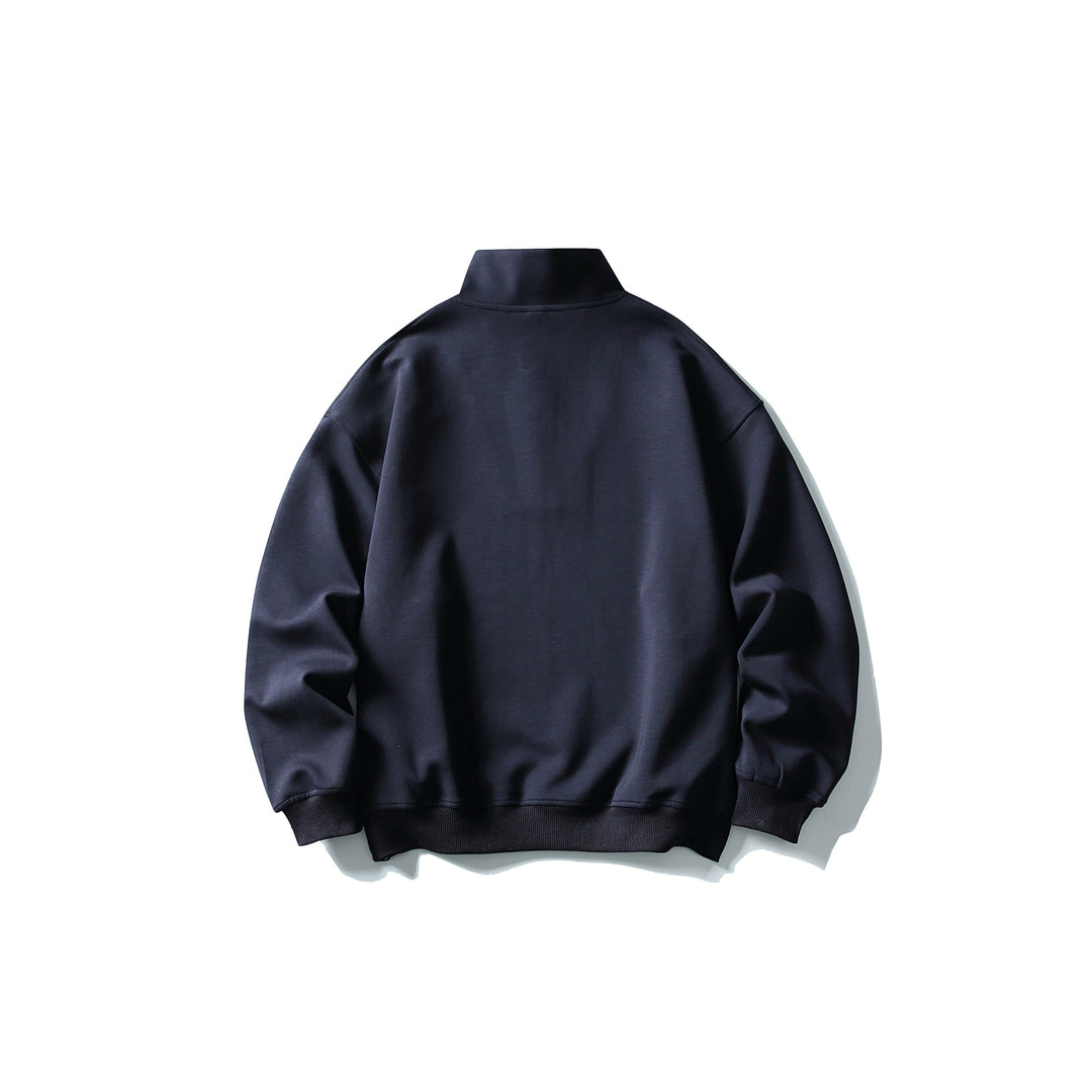 Unisex Relaxed-Halbzip-Sweatshirt mit hohem Kragen und Raglannaht Drune