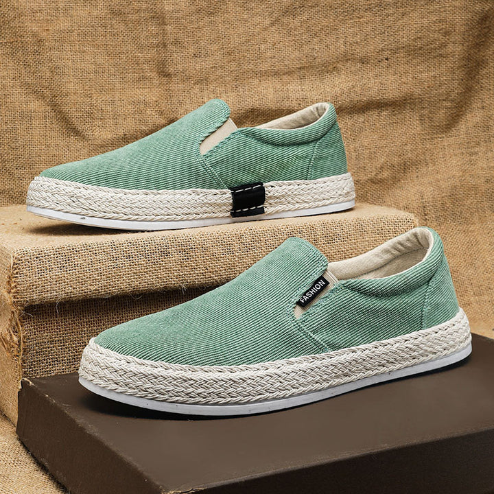 Herren Espadrille-Slipper aus Canvas mit geflochtenem Jutebesatz Drune