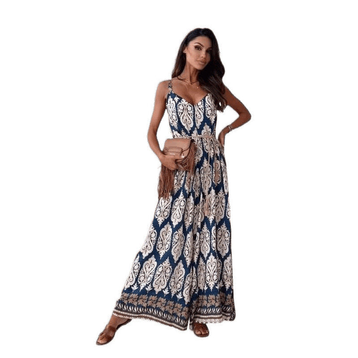 Damen Bohemian Weitbeiniger Bodysuit Drune