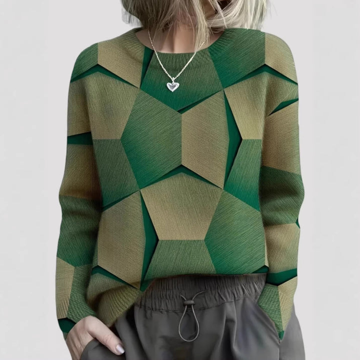Damen Gemusterter Pullover