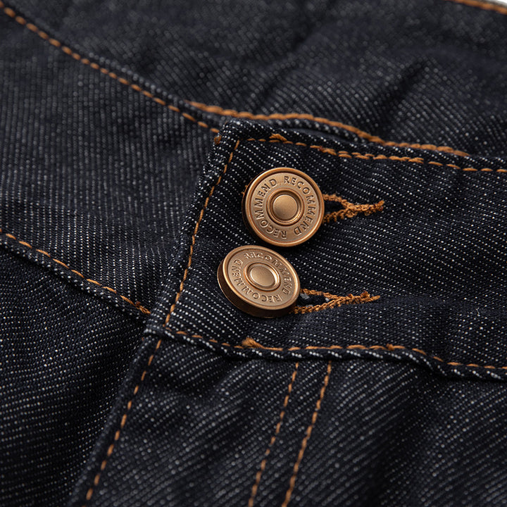 Damen High‑Waist kurzgeschnittene Jeans mit weitem Bein, Einsatznähten und Utility‑Taschen Drune