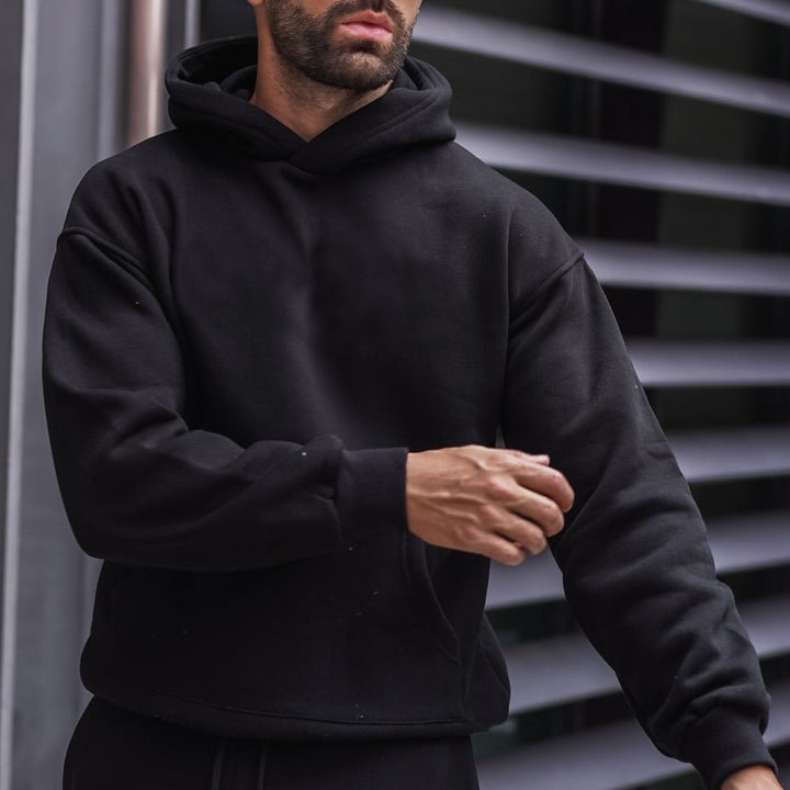 Unisex nan Heavyweight-Kapuzenpullover mit doppelt vernähter Kängurutasche, verstärkten Nähten und weichem Fleece-Innenfutter Drune