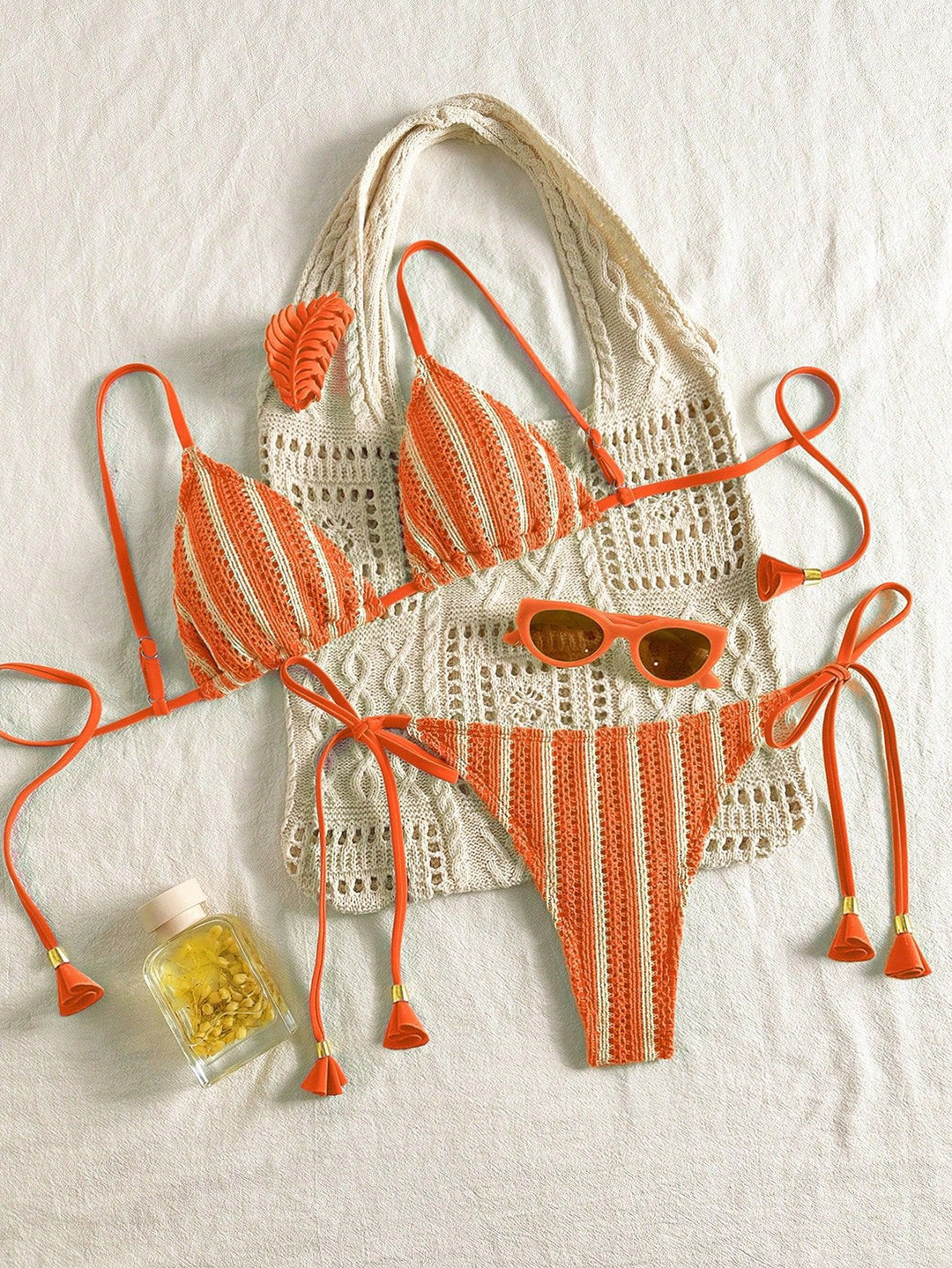 Damen Strappy Bikiniset mit verstellbaren Trägern Drune