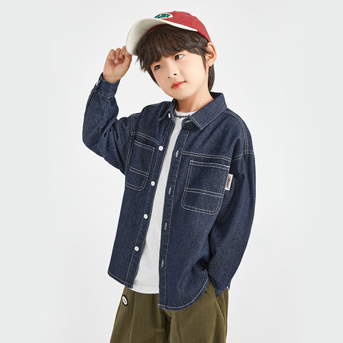 Unisex Denim-Hemd Jacke Drune