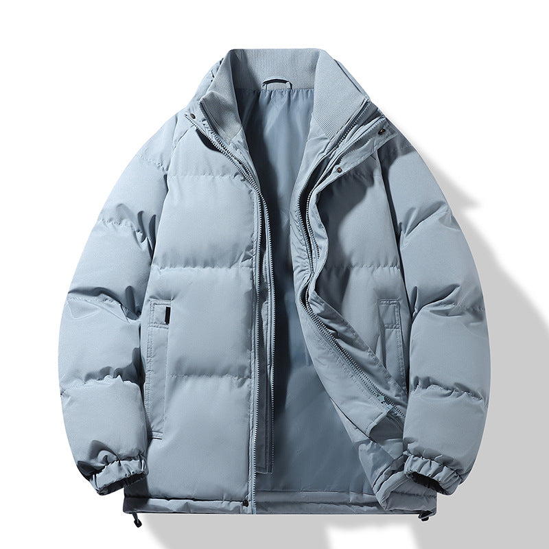 Herren Modische Thermo‑Wattierte Kurzjacke im Boxy‑Schnitt mit Rippenkragen Drune