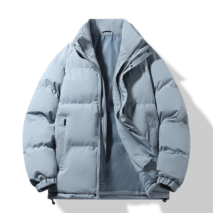 Herren Modische Thermo‑Wattierte Kurzjacke im Boxy‑Schnitt mit Rippenkragen Drune