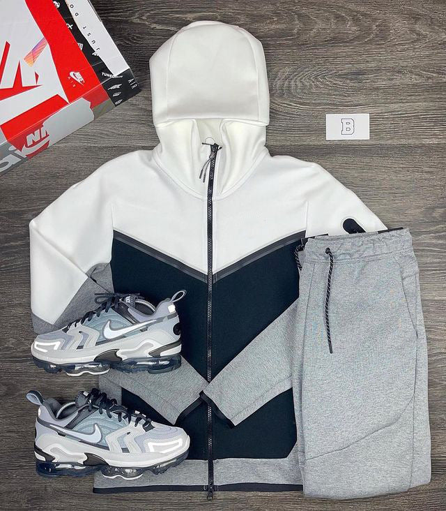 Herren sportliches Hoodie-Set mit atmungsaktiven Eigenschaften und modernen Kontrastdetails Drune