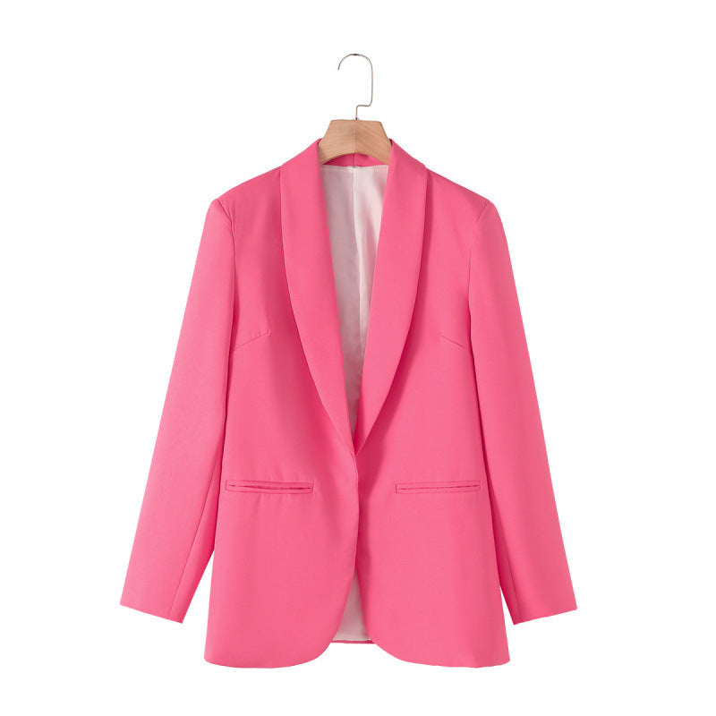 Damen eleganter Blazer mit einzigartigem Schnitt und Taschen Drune