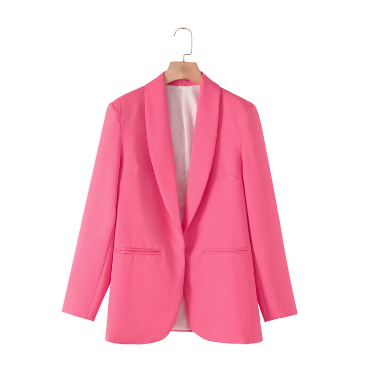 Damen eleganter Blazer mit einzigartigem Schnitt und Taschen Drune