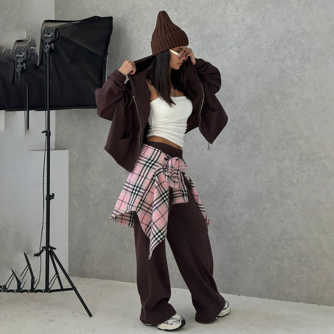 Damen Sportliches Lounge-Outfit mit weitem Schnitt Drune