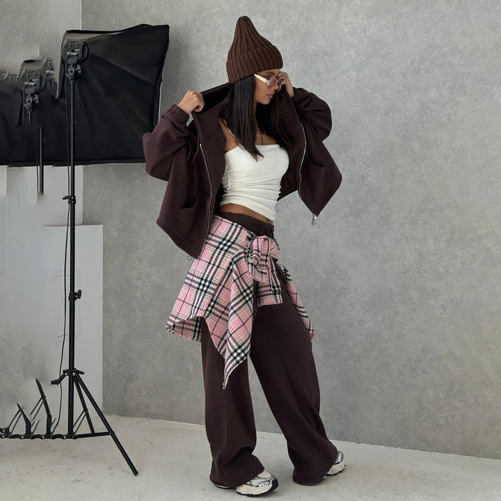 Damen Sportliches Lounge-Outfit mit weitem Schnitt Drune
