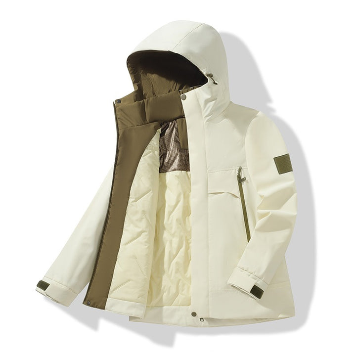 Unisex Isolierte Softshell-Parka mit abnehmbarer Kapuze und Thermofutter Drune