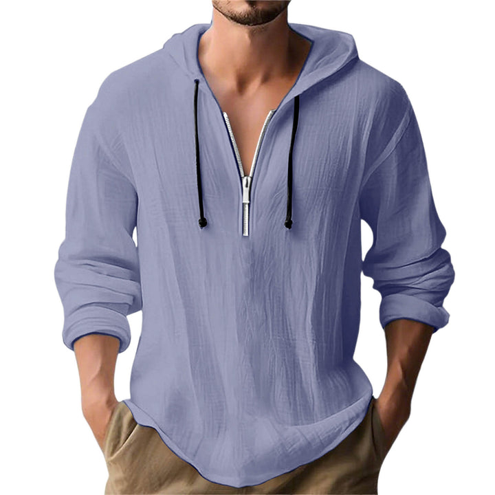 Herren lässiger Kapuzenpullover mit Reißverschluss Drune