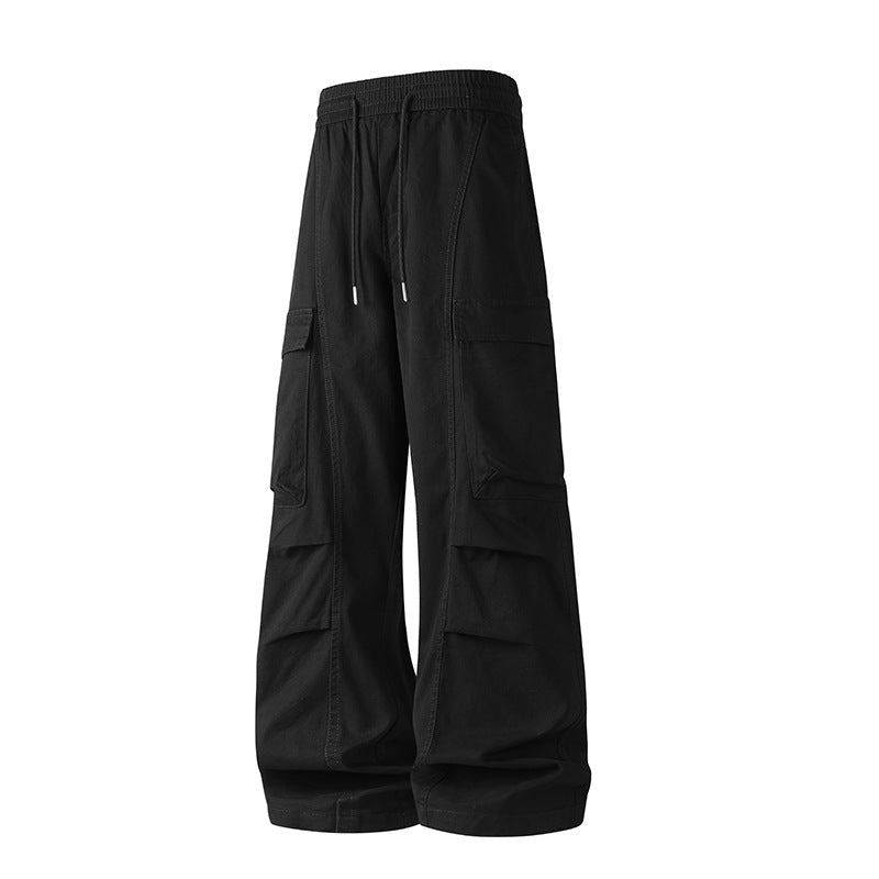 Herren Baggy-Cargo-Hose mit tiefem Schritt, Oversized-Silhouette und aufgesetzten Utility-Taschen Drune